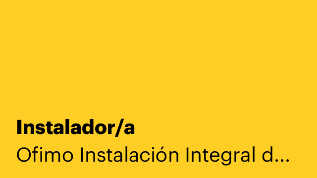 Instalador/a
