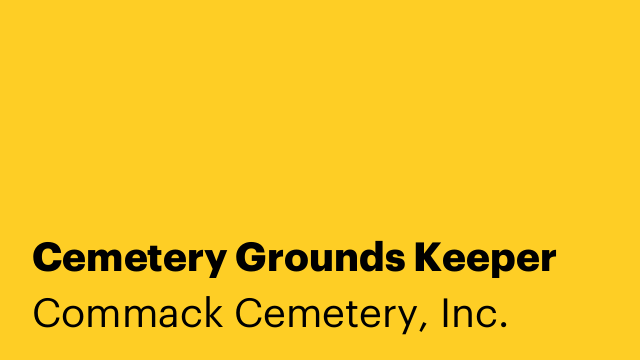 Cemetery Grounds Keeper