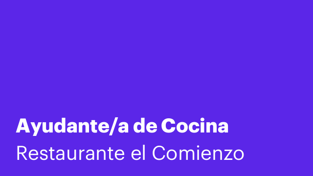 Ayudante/a de Cocina