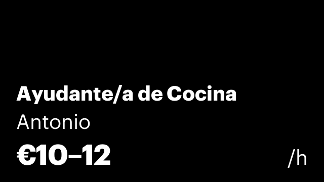 Ayudante/a de Cocina
