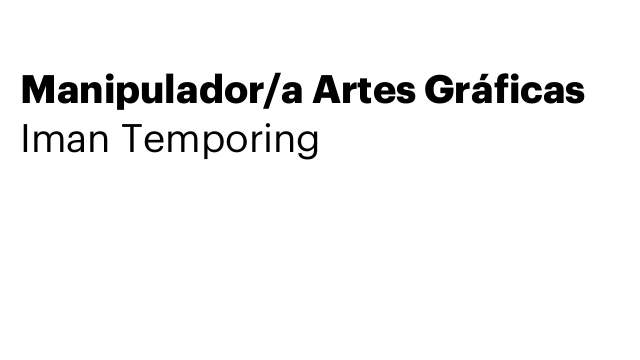 Manipulador/a Artes Gráficas