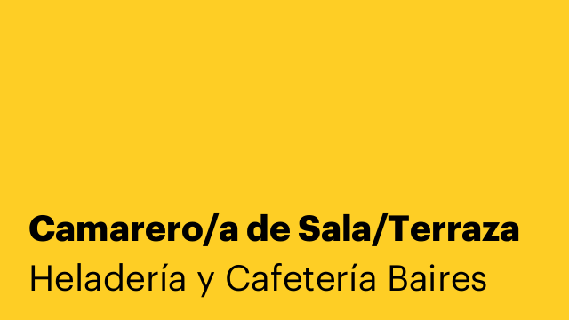 Camarero/a de Sala/Terraza