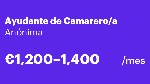 Ayudante de Camarero/a
