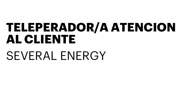 TELEPERADOR/A ATENCION AL CLIENTE