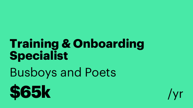 Training & Onboarding Specialist