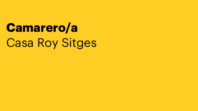 Camarero/a