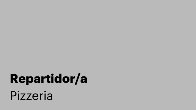 Repartidor/a