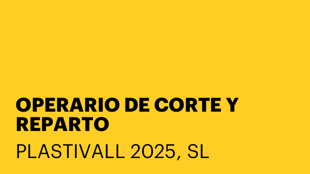 OPERARIO DE CORTE Y REPARTO