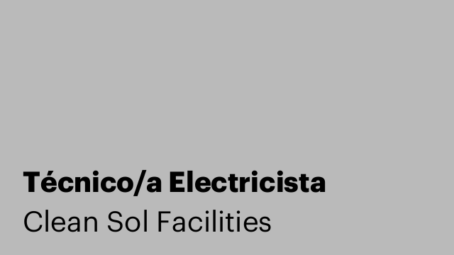 Técnico/a Electricista