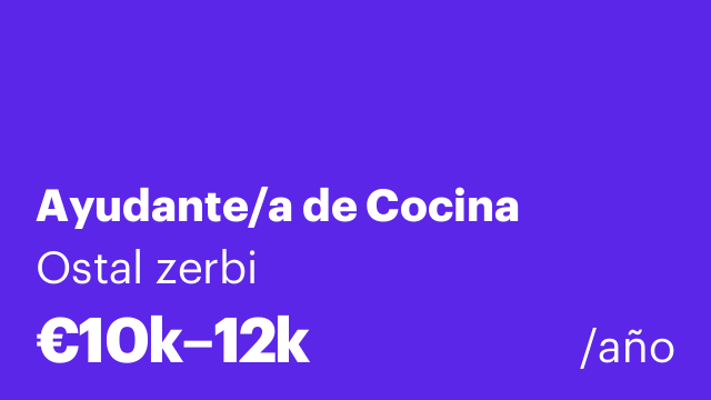 Ayudante/a de Cocina