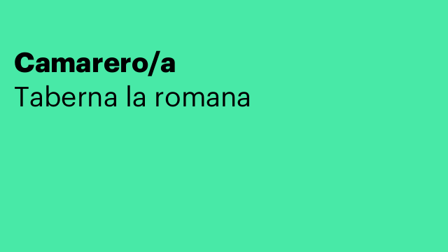 Camarero/a