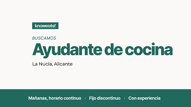 Ayudante/a de Cocina