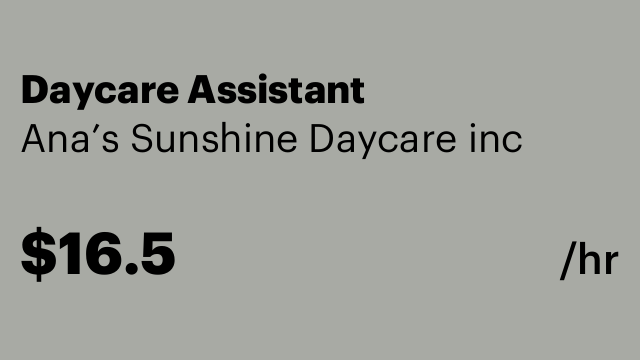 Daycare Assistant