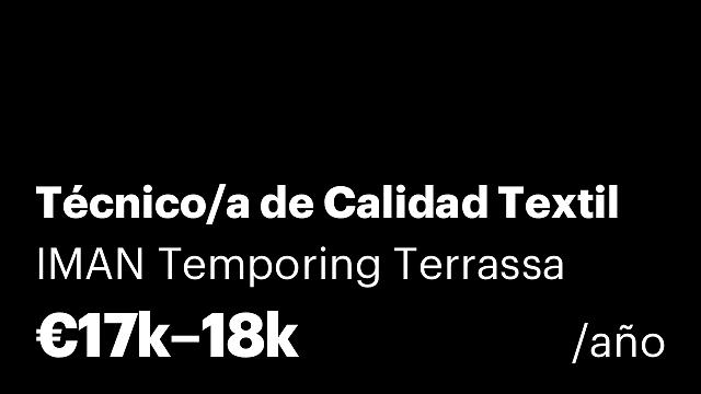 Técnico/a de Calidad Textil