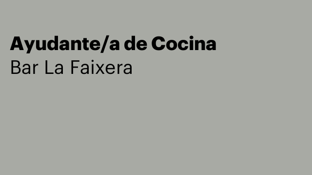 Ayudante/a de Cocina