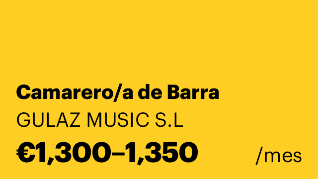 Camarero/a de Barra