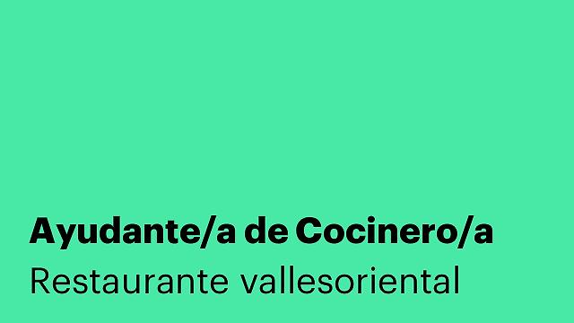 Ayudante/a de Cocinero/a