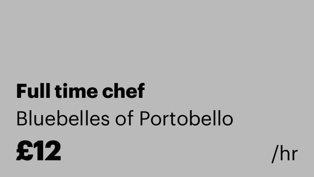 Full time chef