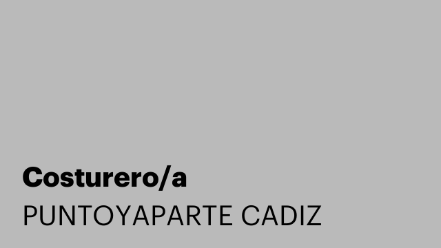 Costurero/a