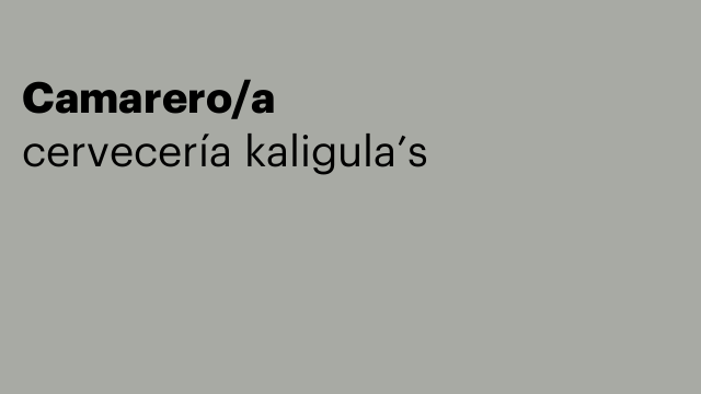 Camarero/a