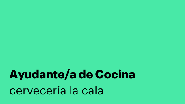 Ayudante/a de Cocina