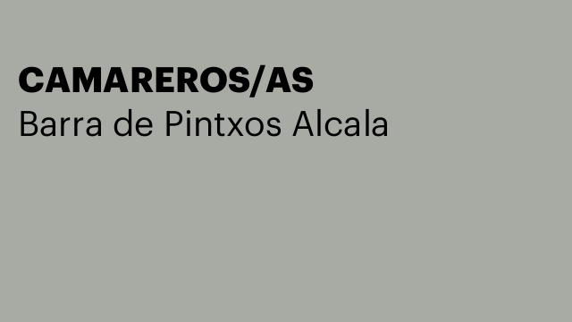 CAMAREROS/AS