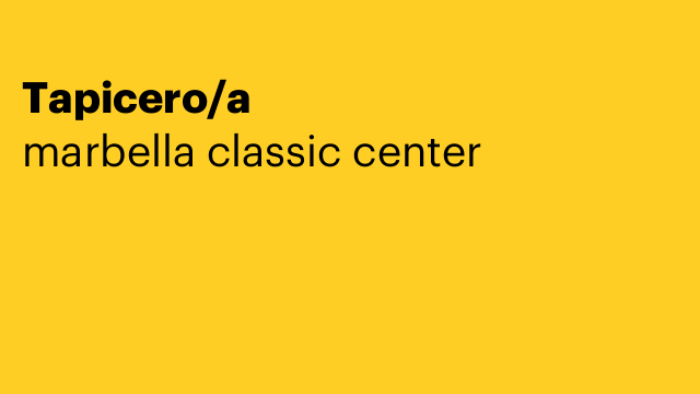 Tapicero/a