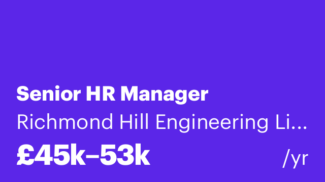 Senior HR Manager