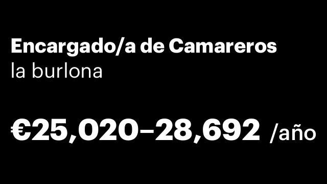 Encargado/a de Camareros