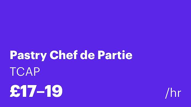 Pastry Chef de Partie