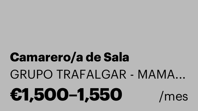 Camarero/a de Sala