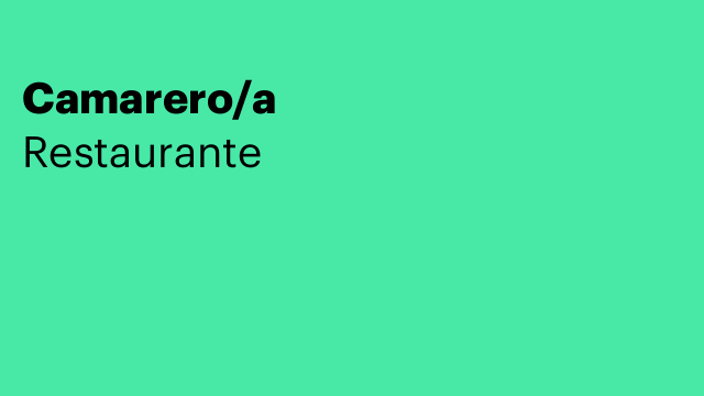 Camarero/a