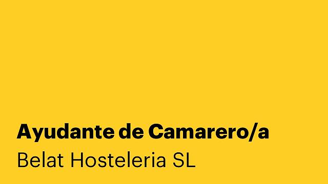 Ayudante de Camarero/a