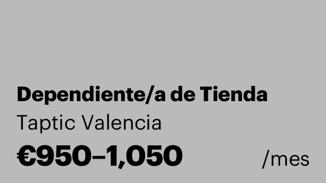 Dependiente/a de Tienda
