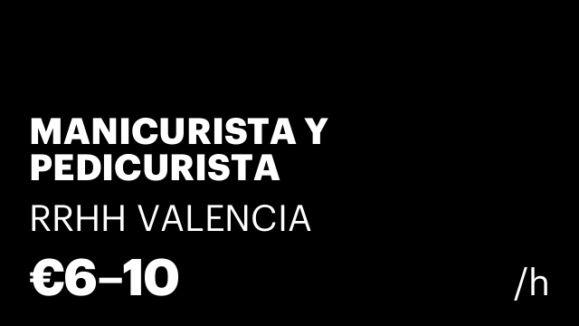MANICURISTA Y PEDICURISTA