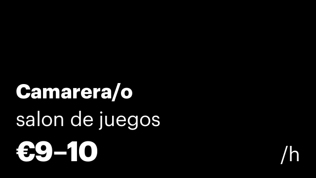 Camarera/o
