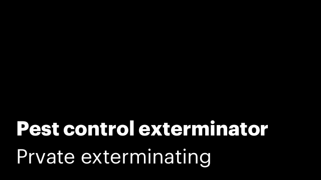 Pest control exterminator