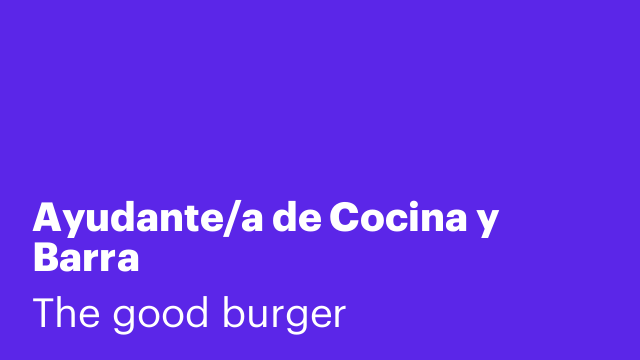 Ayudante/a de Cocina y Barra