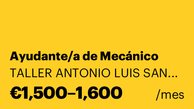 Ayudante/a de Mecánico