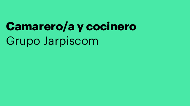 Camarero/a y cocinero