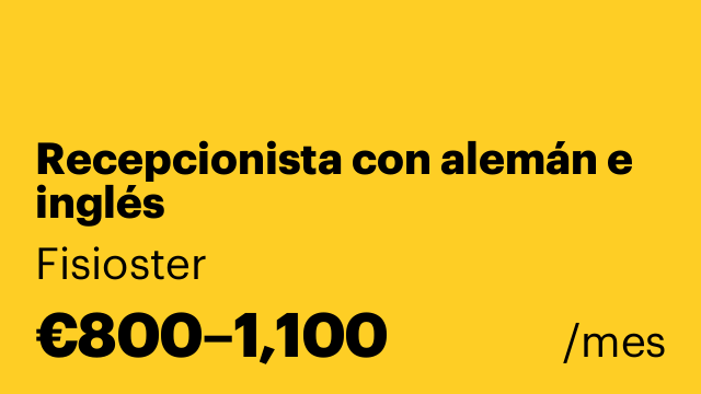 Recepcionista con alemán e inglés