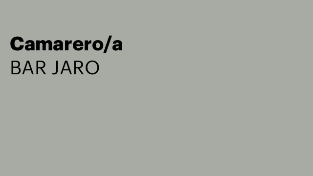 Camarero/a