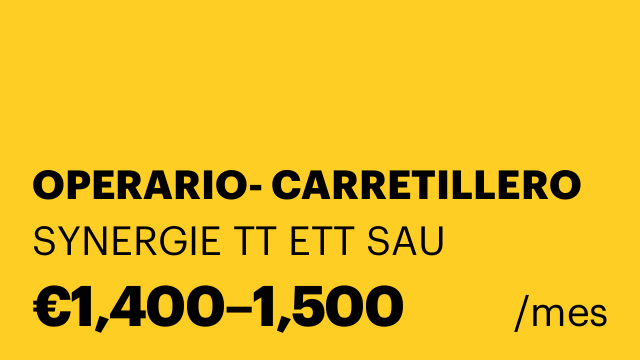 OPERARIO- CARRETILLERO