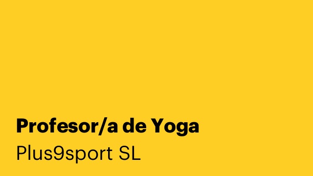 Profesor/a de Yoga