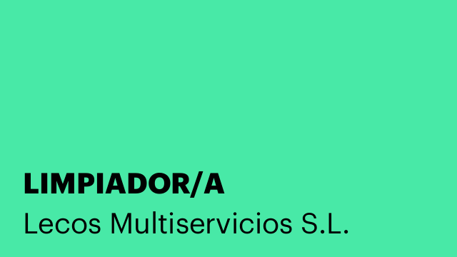 LIMPIADOR/A