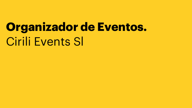 Organizador de Eventos.