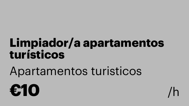 Limpiador/a apartamentos turísticos
