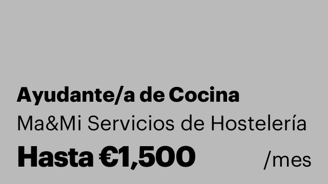 Ayudante/a de Cocina