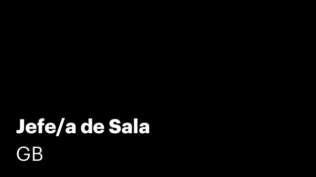 Jefe/a de Sala