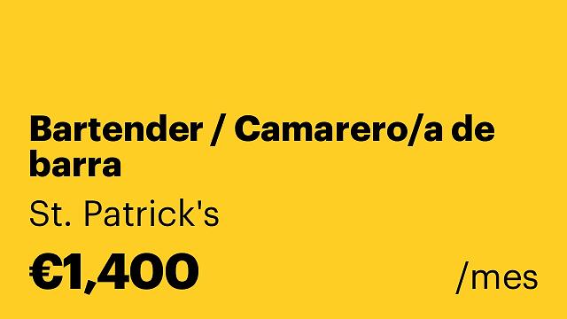 Bartender / Camarero/a de barra